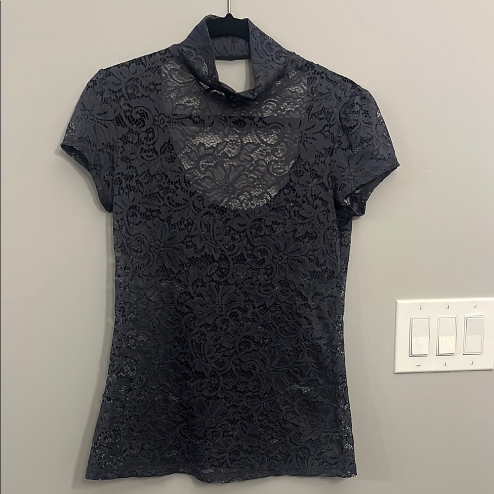 Lace Gray Top